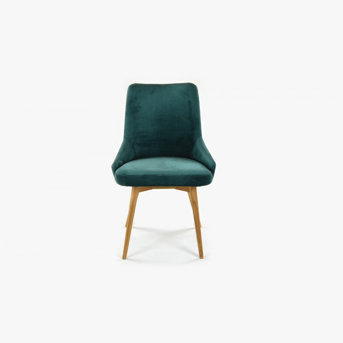Krzesło do jadalni aksamitne Laura, zielone - hydrofobowe , {PARENT_CATEGORY_NAME - 6
