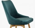 Krzesło do jadalni aksamitne Laura, zielone - hydrofobowe , {PARENT_CATEGORY_NAME - 7