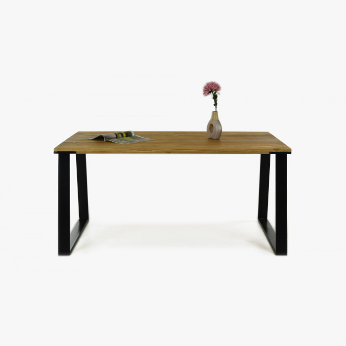 Stół z litego drewna - nogi z czarnej stali dąb, LOFT 160 x 90 cm , {PARENT_CATEGORY_NAME - 5