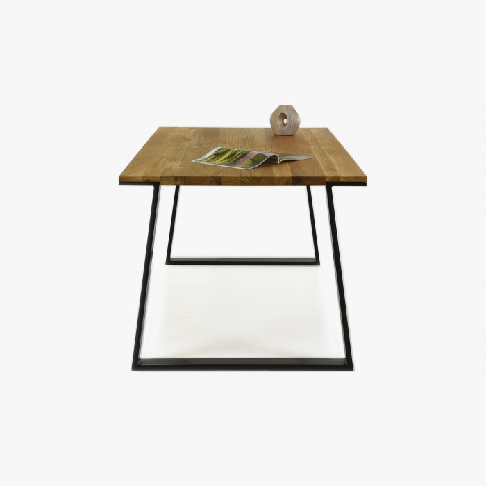 Stół z litego drewna - nogi z czarnej stali dąb, LOFT 160 x 90 cm , {PARENT_CATEGORY_NAME - 7