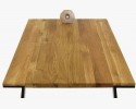 Stół z litego drewna - nogi z czarnej stali dąb, LOFT 160 x 90 cm , {PARENT_CATEGORY_NAME - 8