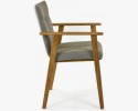 Krzesło dębowe z podłokietnikami do jadalni, Alina szare , {PARENT_CATEGORY_NAME - 4