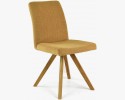 Krzesło nogi dębowe musztardowe, easy clean Paris , {PARENT_CATEGORY_NAME - 3