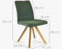 Krzesło nogi dębowe zielone, easy clean Paris , {PARENT_CATEGORY_NAME - 6