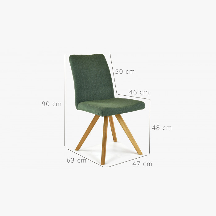 Krzesło nogi dębowe zielone, easy clean Paris , {PARENT_CATEGORY_NAME - 6