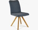 Krzesło nogi dębowe, ciemnoniebieskie, easy clean Paris , {PARENT_CATEGORY_NAME - 3