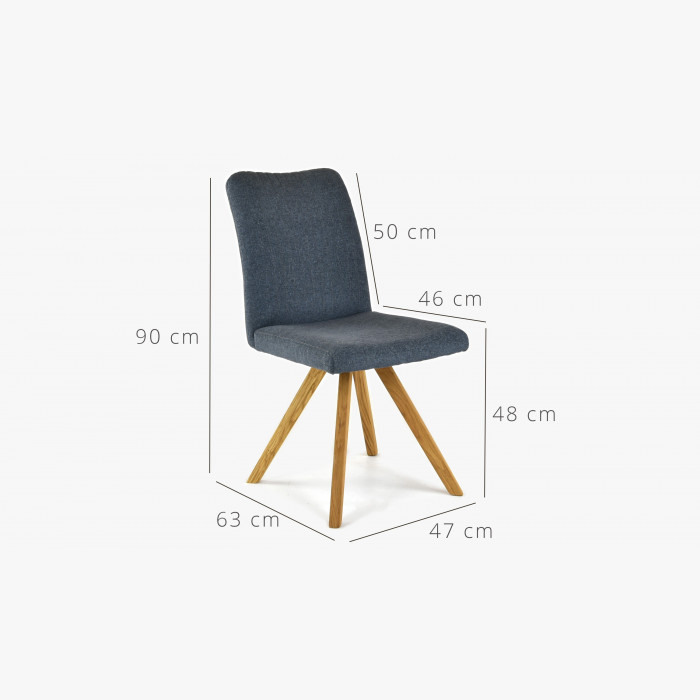 Krzesło nogi dębowe, ciemnoniebieskie, easy clean Paris , {PARENT_CATEGORY_NAME - 6