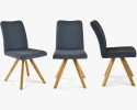 Krzesło nogi dębowe, ciemnoniebieskie, easy clean Paris , {PARENT_CATEGORY_NAME - 2