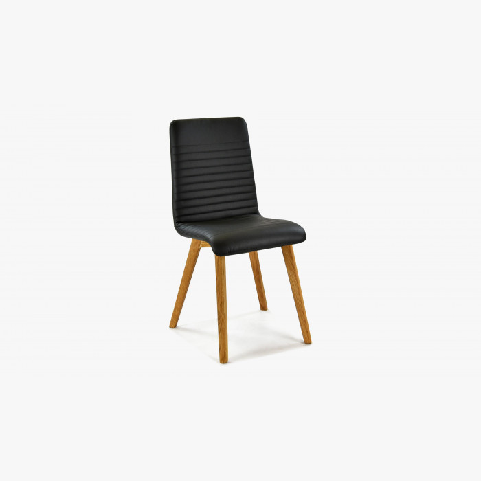 Krzesło z prawdziwej skóry w kolorze czarnym-Arosa , {PARENT_CATEGORY_NAME - 3