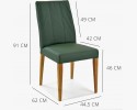 Krzesło do jadalni skóra naturalna - zielone Klaudia , {PARENT_CATEGORY_NAME - 6