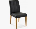 Krzesło do jadalni skóra naturalna - czarne Klaudia , {PARENT_CATEGORY_NAME - 3