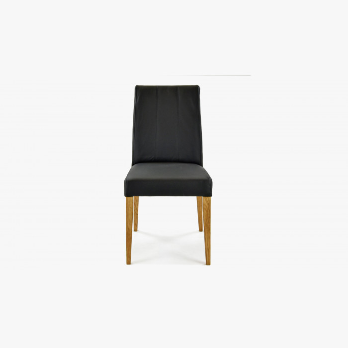 Krzesło do jadalni skóra naturalna - czarne Klaudia , {PARENT_CATEGORY_NAME - 4