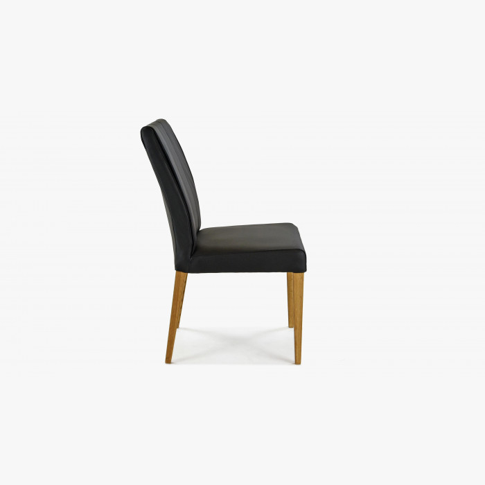 Krzesło do jadalni skóra naturalna - czarne Klaudia , {PARENT_CATEGORY_NAME - 5