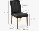 Krzesło do jadalni skóra naturalna - czarne Klaudia , {PARENT_CATEGORY_NAME - 7