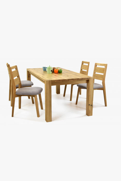 Zestaw do jadalni z litego drewna: stół Koszyce + krzesła Virginia , {PARENT_CATEGORY_NAME - 1