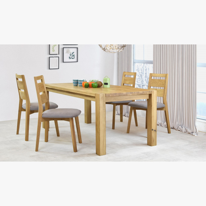Zestaw do jadalni z litego drewna: stół Koszyce + krzesła Virginia , {PARENT_CATEGORY_NAME - 2
