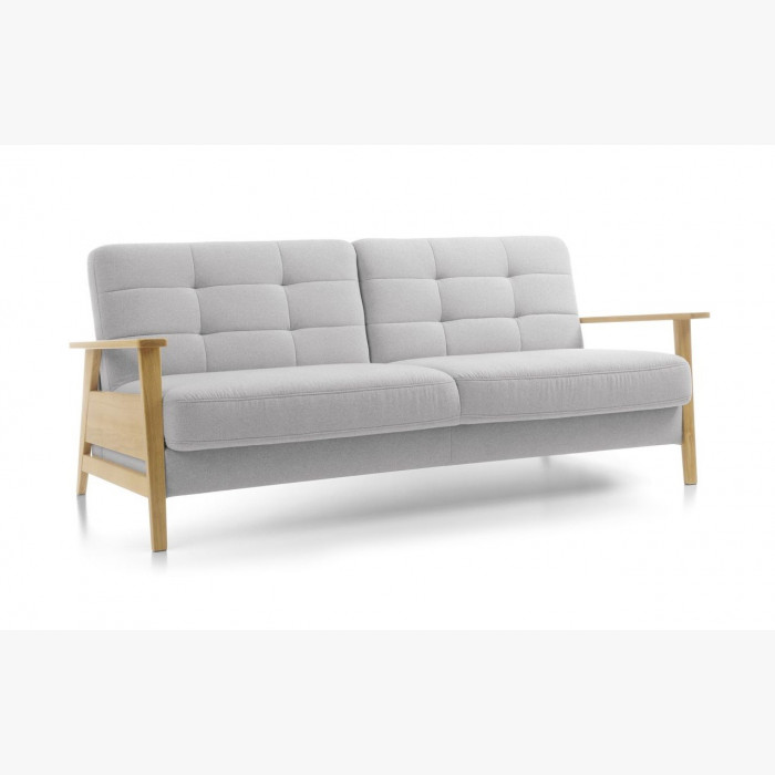 Sofa z drewnianymi podłokietnikami i funkcją spania, Olaf więcej kolorów , {PARENT_CATEGORY_NAME - 6