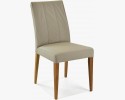 Krzesło do jadalni skóra naturalna, szare, Klaudia , {PARENT_CATEGORY_NAME - 3