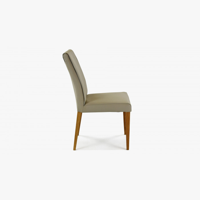 Krzesło do jadalni skóra naturalna, szare, Klaudia , {PARENT_CATEGORY_NAME - 4