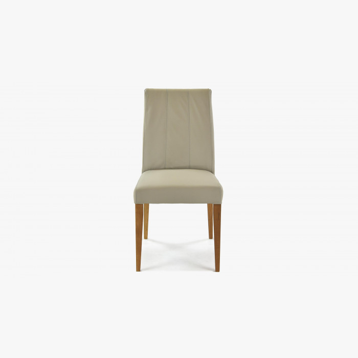 Krzesło do jadalni skóra naturalna, szare, Klaudia , {PARENT_CATEGORY_NAME - 5