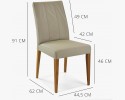 Krzesło do jadalni skóra naturalna, szare, Klaudia , {PARENT_CATEGORY_NAME - 6