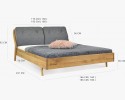 Luksusowe łóżko dębowe na nogach Milenium 160 x 200 cm , {PARENT_CATEGORY_NAME - 14