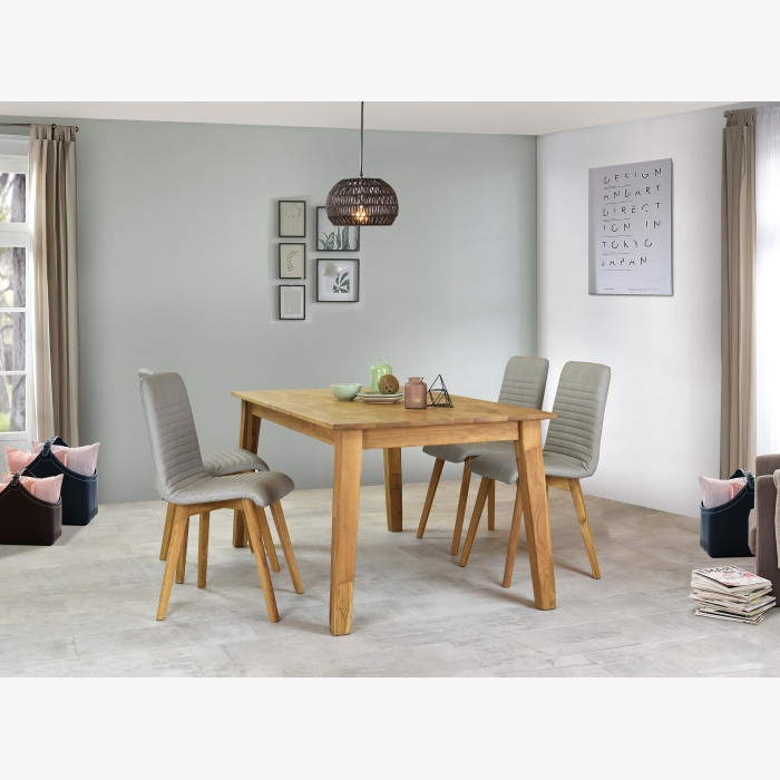 Drewniany stół do jadalni Mirek dąb i krzesła Arosa szare , {PARENT_CATEGORY_NAME - 2