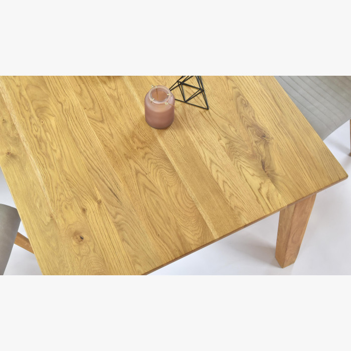 Drewniany stół do jadalni Mirek dąb i krzesła Arosa szare , {PARENT_CATEGORY_NAME - 10