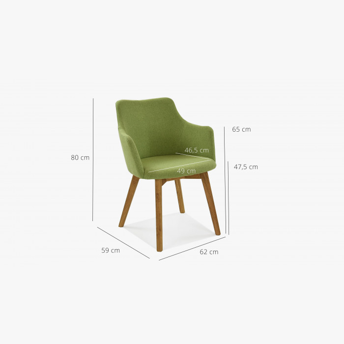 Krzesło z podłokietnikami - Bella Lady green , {PARENT_CATEGORY_NAME - 8