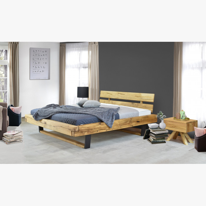 Nowoczesne łóżko z litego dębu na nogach, Laura 160 x 200 cm , {PARENT_CATEGORY_NAME - 5