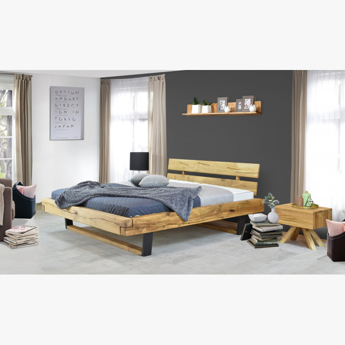 Nowoczesne łóżko z litego dębu na nogach, Laura 160 x 200 cm , {PARENT_CATEGORY_NAME - 11