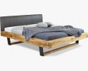 Nowoczesne łóżko z litego dębu z metalowymi nogami, Laura 180 x 200 , {PARENT_CATEGORY_NAME - 1