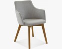 Krzesło z podłokietnikami - Bella, easy clean, siwe , {PARENT_CATEGORY_NAME - 3