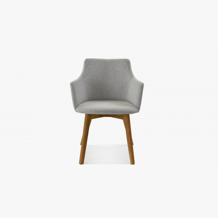 Krzesło z podłokietnikami - Bella, easy clean, siwe , {PARENT_CATEGORY_NAME - 4