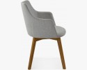 Krzesło z podłokietnikami - Bella, easy clean, siwe , {PARENT_CATEGORY_NAME - 5