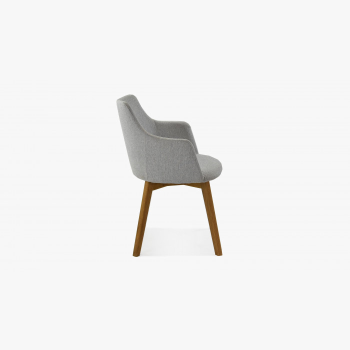 Krzesło z podłokietnikami - Bella, easy clean, siwe , {PARENT_CATEGORY_NAME - 5