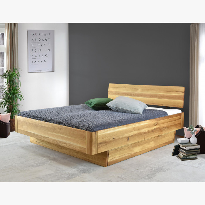 Łóżko dwuosobowe z litego dębu zaokrąglone , Sztokholm 160 x 200 cm , {PARENT_CATEGORY_NAME - 11