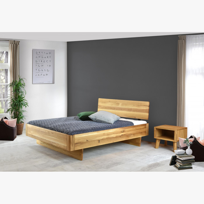 Łóżko dwuosobowe z litego dębu zaokrąglone , Sztokholm 160 x 200 cm , {PARENT_CATEGORY_NAME - 13