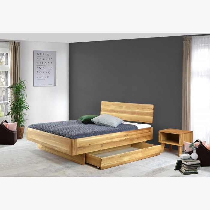 Łóżko dwuosobowe z litego dębu zaokrąglone , Sztokholm 160 x 200 cm , {PARENT_CATEGORY_NAME - 14