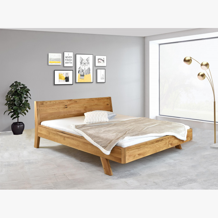 Jednoosobowe łóżko dębowe, Marina 90 x 200 cm , {PARENT_CATEGORY_NAME - 9