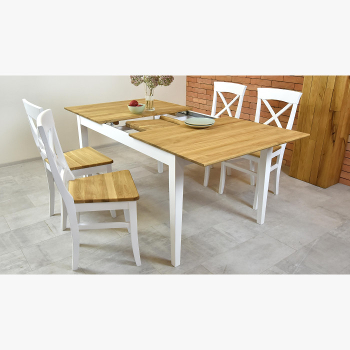 Stół z litego dębu, biały, Tomino 140 - 180 x 90 , {PARENT_CATEGORY_NAME - 8