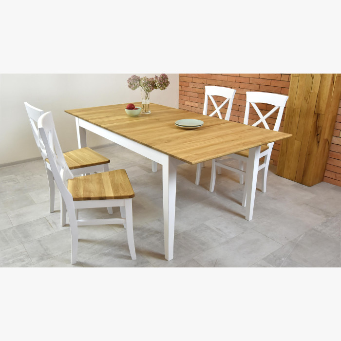 Stół z litego dębu, biały, Tomino 140 - 180 x 90 , {PARENT_CATEGORY_NAME - 9