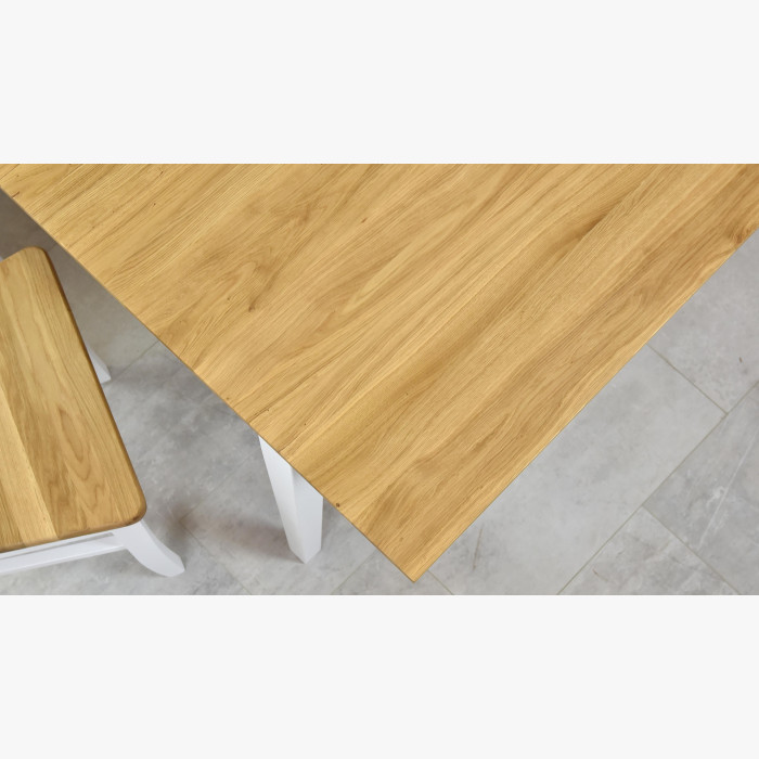 Stół z litego dębu, biały, Tomino 140 - 180 x 90 , {PARENT_CATEGORY_NAME - 10