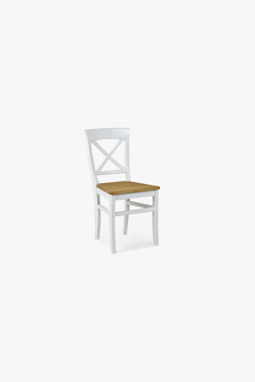 Krzesło dębowe Torina dąb + białe - 1