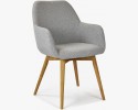 Designerskie krzesło z podłokietnikami, Sky jasnoszary , {PARENT_CATEGORY_NAME - 3