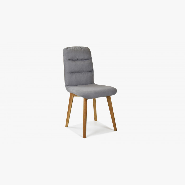 Wygodne krzesło, tapicerowane, nogi dębowe, szare Orlando , {PARENT_CATEGORY_NAME - 3