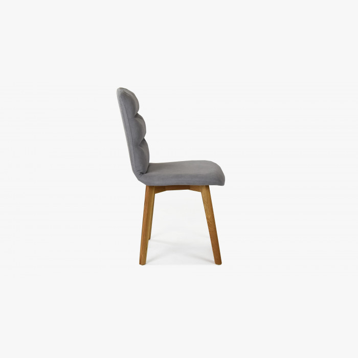 Wygodne krzesło, tapicerowane, nogi dębowe, szare Orlando , {PARENT_CATEGORY_NAME - 5
