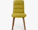 Wygodne krzesło, tapicerowane, nogi dębowe, żółte Orlando , {PARENT_CATEGORY_NAME - 4