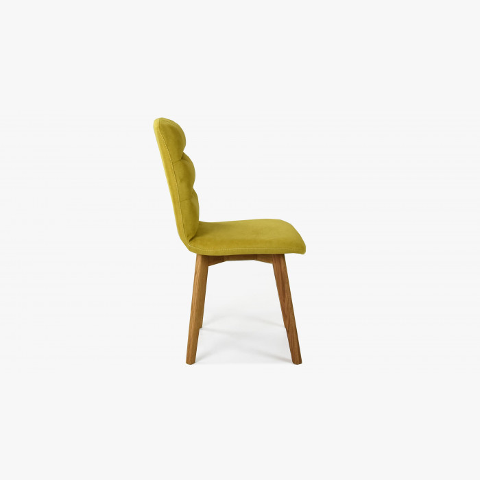 Wygodne krzesło, tapicerowane, nogi dębowe, żółte Orlando , {PARENT_CATEGORY_NAME - 6