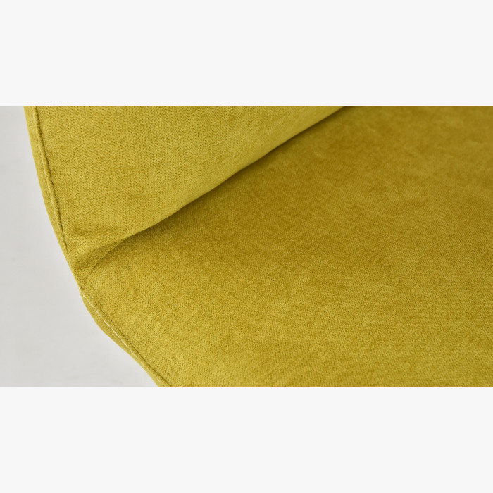 Wygodne krzesło, tapicerowane, nogi dębowe, żółte Orlando , {PARENT_CATEGORY_NAME - 7